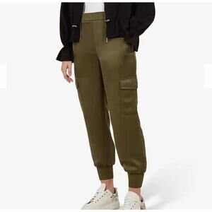 Ted Baker Women's Green Satin Sulia Cargo Jogger Pants Size 3
